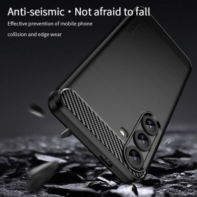 Силиконовый (TPU) чехол MOFI Carbon Fiber для Samsung Galaxy S25 Plus (S936) - Blue