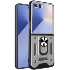 Защитный чехол Deexe Armor Shield (FF) для Samsung Galaxy Flip 7 - Silver
