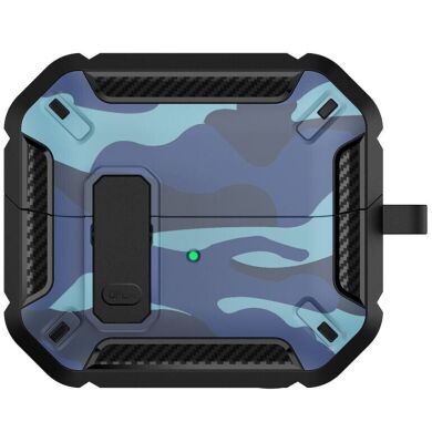 Защитный чехол Deexe Camouflage Case для Samsung Galaxy Buds 3 / Buds 3 Pro - Blue