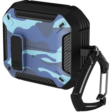 Защитный чехол Deexe Camouflage Case для Samsung Galaxy Buds 3 / Buds 3 Pro - Blue