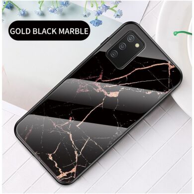 Захисний чохол Deexe Gradient Pattern для Samsung Galaxy A02s (A025) - Black / Gold