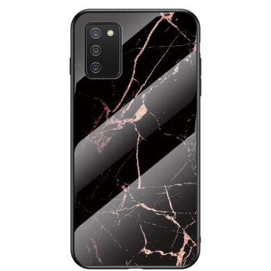 Захисний чохол Deexe Gradient Pattern для Samsung Galaxy A02s (A025) - Black / Gold