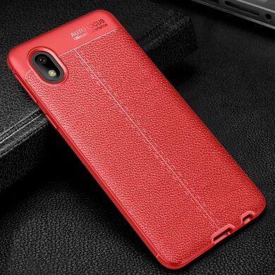 Защитный чехол Deexe Leather Cover для Samsung Galaxy A01 Core (A013) - Red
