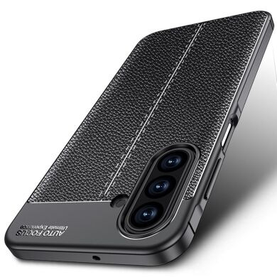 Защитный чехол Deexe Leather Cover для Samsung Galaxy A17 (A175) - Black