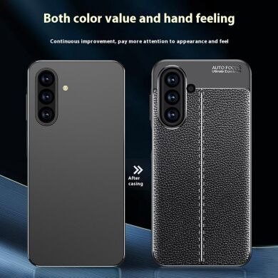 Защитный чехол Deexe Leather Cover для Samsung Galaxy A17 (A175) - Black