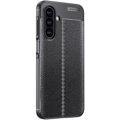Защитный чехол Deexe Leather Cover для Samsung Galaxy A17 (A175) - Black