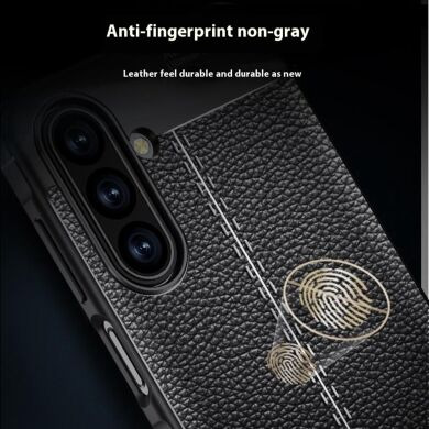 Защитный чехол Deexe Leather Cover для Samsung Galaxy A17 (A175) - Black