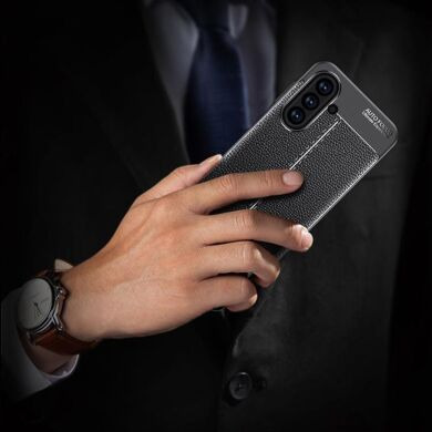 Защитный чехол Deexe Leather Cover для Samsung Galaxy A17 (A175) - Black