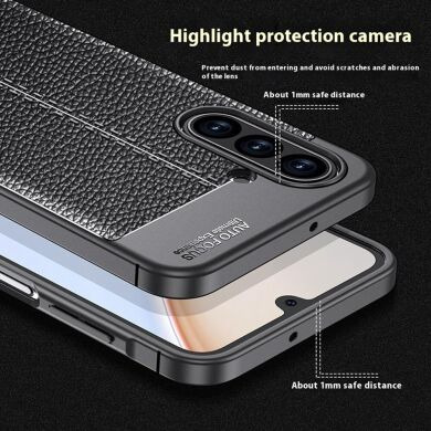Защитный чехол Deexe Leather Cover для Samsung Galaxy A17 (A175) - Black