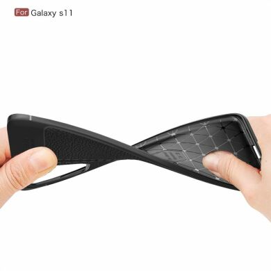 Захисний чохол Deexe Leather Cover для Samsung Galaxy S20 Plus (G985) - Black