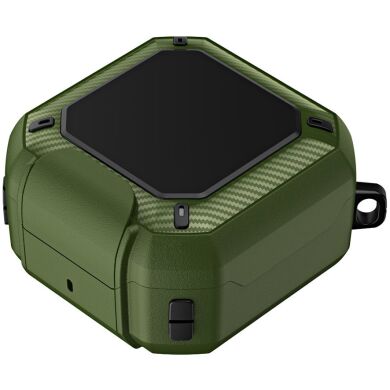 Защитный чехол Deexe Orbit Shield для Samsung Galaxy Buds 4 / Buds 4 Pro - Black / Green