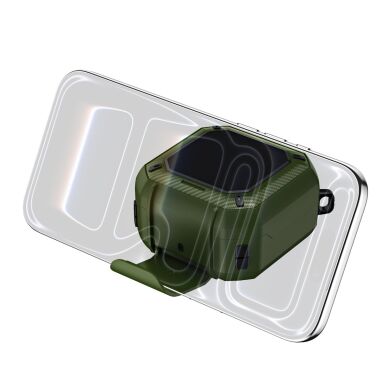 Защитный чехол Deexe Orbit Shield для Samsung Galaxy Buds 4 / Buds 4 Pro - Black / Green