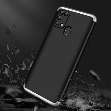 Защитный чехол GKK Double Dip Case для Samsung Galaxy M31 (M315) - Black / Silver