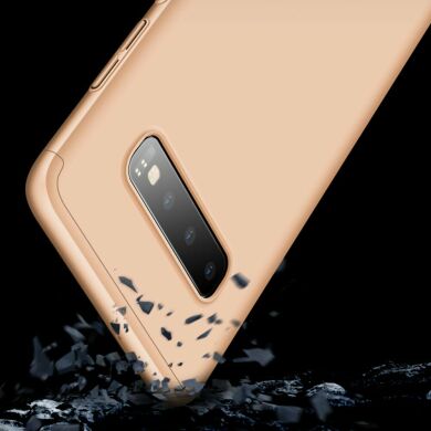 Защитный чехол GKK Double Dip Case для Samsung Galaxy S10 (G973) - Gold