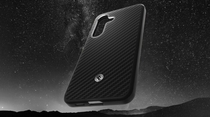 Защитный чехол Spigen (SGP) Enzo Aramid (MagFit) для Samsung Galaxy S25 (S931) ACS09121 / GP-FPS931PGABW - Black / Silver