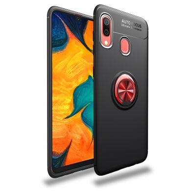 Захисний чохол UniCase Magnetic Ring для Samsung Galaxy A40 (А405) - Black / Red