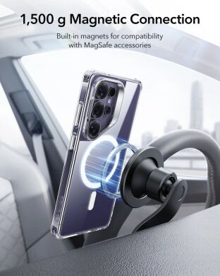 Защитный чехол ESR Classic Hybrid Magnetic Case (Stash Stand) для Samsung Galaxy S26 Ultra (S948) - Clear / Black