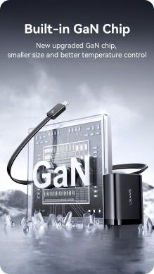 Сетевое зарядное устройство USAMS US-CC296 GaN 30W (USB + Type-C) + кабель Type-C - White