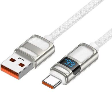 Кабель Hoco U137 USB to Type-C (66W, 5A, 1.2m) - White