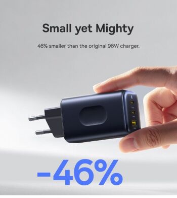 Мережевий зарядний пристрій Baseus PicoGo AE11 2C+U (100W) E0121400 - Black