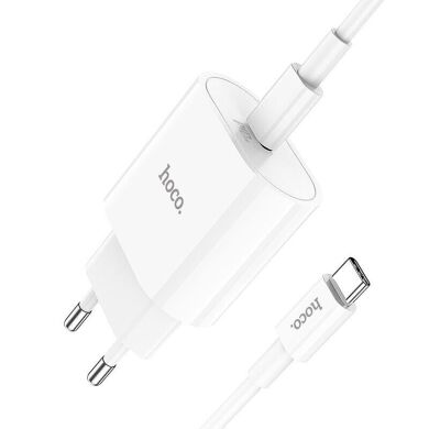Сетевое зарядное устройство Hoco C94A PD20W + кабель Type-C to Type-C - White