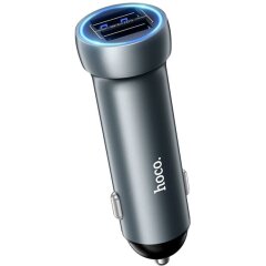 Автомобильное зарядное устройство Hoco Z54 15.5W (2USB) - Metal Grey