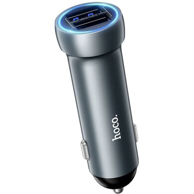 Автомобильное зарядное устройство Hoco Z54 15.5W (2USB) - Metal Grey