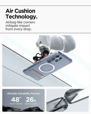Чохол з підставкою Spigen Ultra Hybrid S (MagFit) для Samsung Galaxy S25 Ultra (S938) ACS08963 - Clear White