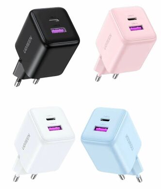 Сетевое зарядное устройство UGREEN X516 GaN 30W Type-C + USB (65014) - Black