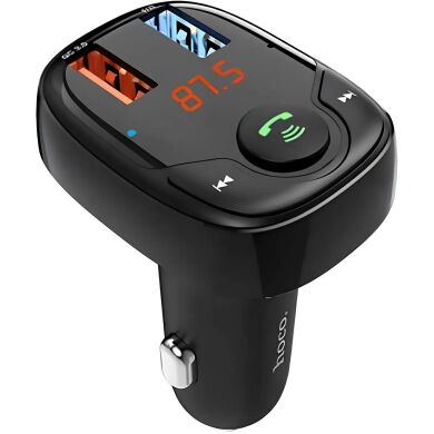 FM модулятор Hoco DE35 Max 18W (2USB) - Black