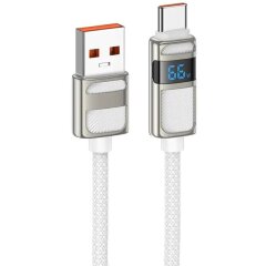 Кабель Hoco U137 USB to Type-C (66W, 5A, 1.2m) - White