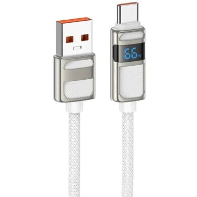 Кабель Hoco U137 USB to Type-C (66W, 5A, 1.2m) - White