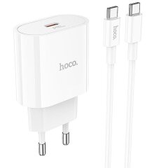 Сетевое зарядное устройство Hoco C94A PD20W + кабель Type-C to Type-C - White