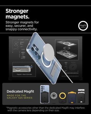 Чохол з підставкою Spigen Ultra Hybrid S (MagFit) для Samsung Galaxy S25 Ultra (S938) ACS08963 - Clear White