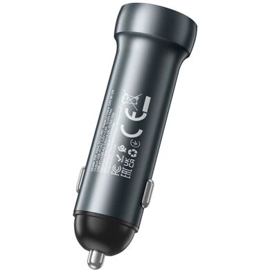Автомобильное зарядное устройство Hoco Z54 15.5W (2USB) - Metal Grey