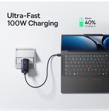 Мережевий зарядний пристрій Baseus PicoGo AE11 2C+U (100W) E0121400 - Black