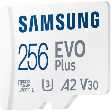 Карта пам’яті MicroSDXC Samsung EVO Plus 256GB C10 UHS-I R160MB/s + адаптер (MB-MC256SA/EU) - White