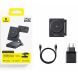 Бездротовий зарядний пристрій Baseus PicoGo AF21 3 in 1 Qi2 35W (E02054) - Cosmic Black