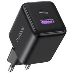 Сетевое зарядное устройство UGREEN X516 GaN 30W Type-C + USB (65014) - Black