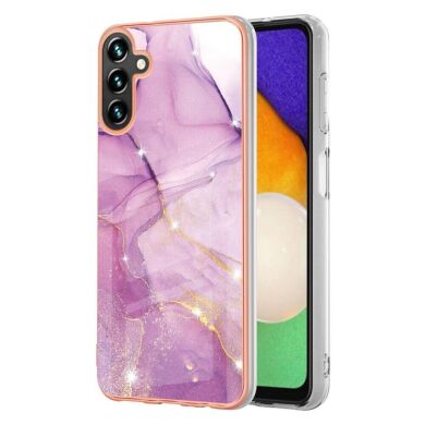 Захисний чохол Deexe Marble Style для Samsung Galaxy A34 (A346) - Light Purple