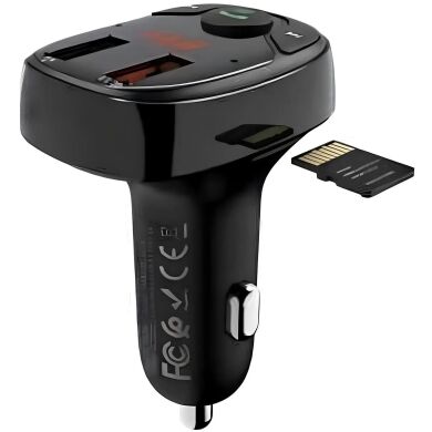 FM модулятор Hoco DE35 Max 18W (2USB) - Black