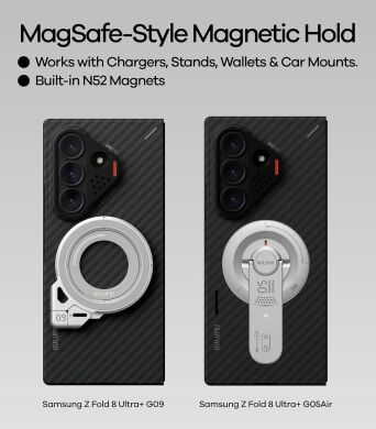 Защитный чехол AULUMU Ultra-Slim Aramid Fiber Case (FF) для Samsung Galaxy Fold 8 Ultra - Black