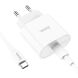 Сетевое зарядное устройство Hoco C94A PD20W + кабель Type-C to Type-C - White. Фото 3 из 8