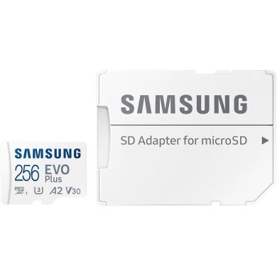 Карта пам’яті MicroSDXC Samsung EVO Plus 256GB C10 UHS-I R160MB/s + адаптер (MB-MC256SA/EU) - White