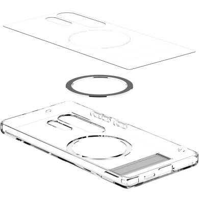 Чохол з підставкою Spigen Ultra Hybrid S (MagFit) для Samsung Galaxy S25 Ultra (S938) ACS08963 - Clear White