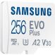 Карта пам’яті MicroSDXC Samsung EVO Plus 256GB C10 UHS-I R160MB/s + адаптер (MB-MC256SA/EU) - White