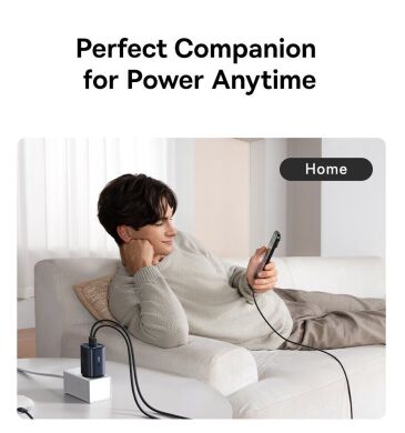 Мережевий зарядний пристрій Baseus PicoGo AE11 2C+U (100W) E0121400 - Black