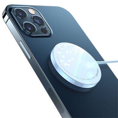 Бездротовий зарядний пристрій USAMS US-CD155 Ultra Thin Magnetic Wireless Charger - White