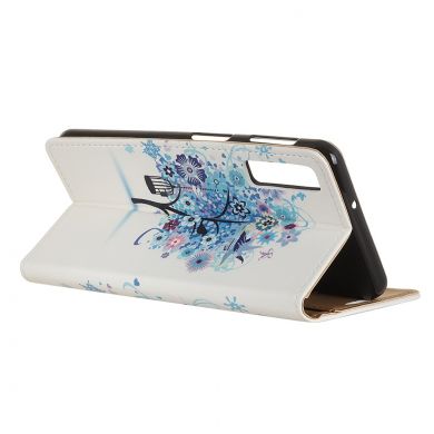 Чехол Deexe Life Style Wallet для Samsung Galaxy A7 2018 (A750) - Blue Tree
