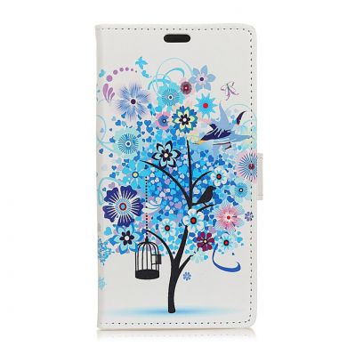 Чехол Deexe Life Style Wallet для Samsung Galaxy A7 2018 (A750) - Blue Tree